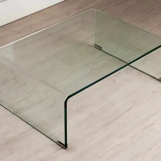 Mesa de Centro em Vidro Curvo Bergan